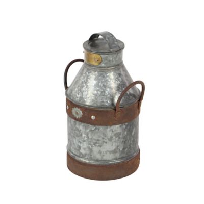 Image showing  Grey Iron Farmhouse Decorative Can, 13 in. x 7 in. x 7 in., 38171