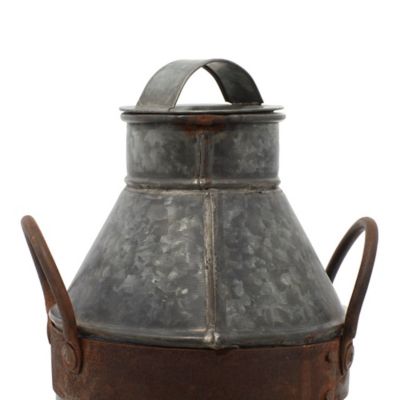 Image showing 5 th Harper & Willow Grey Iron Farmhouse Decorative Can, 13 in. x 7 in. x 7 in., 38171