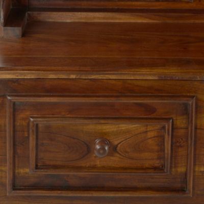 Image showing  5-Hook Wooded Traditional Coat Rack, 78 in., Brown