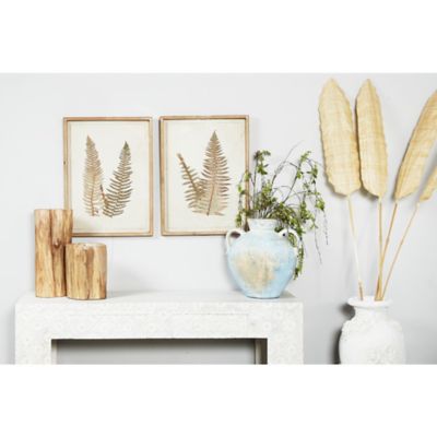 Harper & Willow Brown Wood Vintage Botanical Wall Art, 19 in. x 25 in., 2 pc.