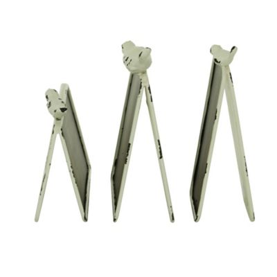 Image showing  White Metal Farmhouse Decorative Signs, 8 in., 7.5 in., 6 in., 3 pc.