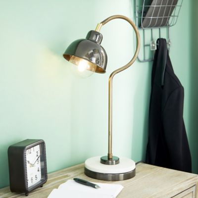 Harper & Willow Black Metal Spotlight Desk Lamp 7" X 13" X 22"