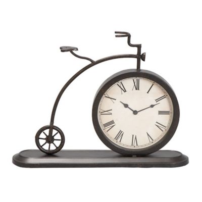 Image showing  Metal Vintage Clock, 4 in. x 14 in. x 19 in., Black