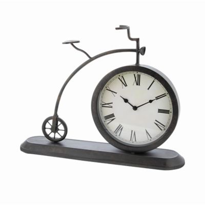 Image showing  Metal Vintage Clock, 4 in. x 14 in. x 19 in., Black