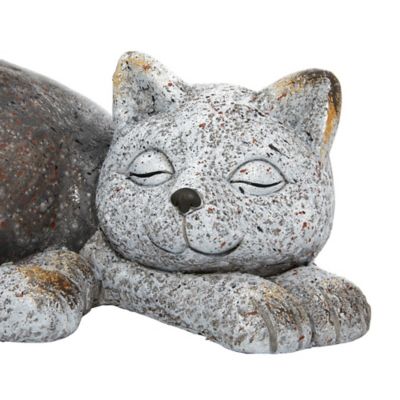 Image showing  Polystone Country Cats Garden Sculpture, 7 in. x 15 in. x 9 in., Gray