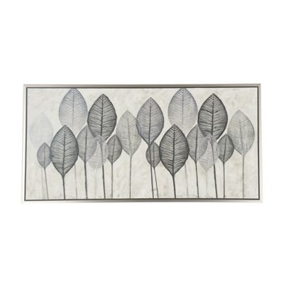 Image showing  White Contemporary Canvas Wall Art, 27 in. x 55 in.