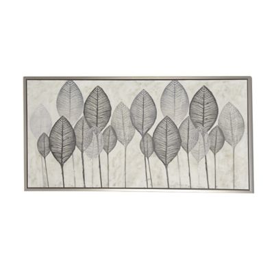 Image showing  White Contemporary Canvas Wall Art, 27 in. x 55 in.