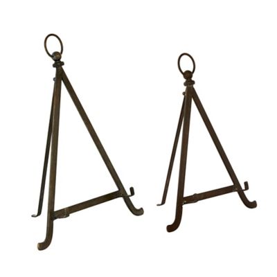 Image showing  Bronze Metal Traditional Easels, 13 in., 15 in., 2 pc.
