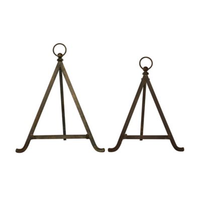 Image showing  Bronze Metal Traditional Easels, 13 in., 15 in., 2 pc.