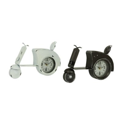 Image showing  Metal Country Cottage Clock, Black, 8 in. x 13 in. x 3 in.