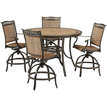 Swivel Chairs And 56 In Tile Top Table, Counter High Dining Chairs Set Of 4
