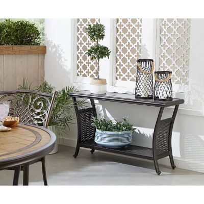 Image showing  Traditions 50-in. Slat-top Outdoor Console Table
