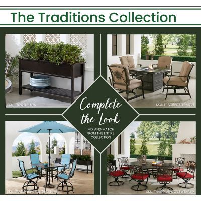 Image showing  Traditions 50-in. Slat-top Outdoor Console Table