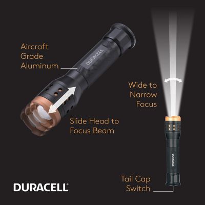 Image showing  1,000-Lumen Aluminum Focusing Flashlight, Ultra-Light and Easy to Carry Design with 3 Modes