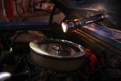 Image showing 6 th Duracell 2,500-Lumen Aluminum Focusing Flashlight, Heavy-Duty Compact LED Flashlight with AA Batteries