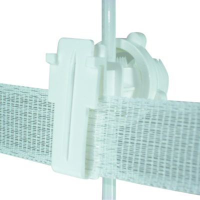 Image showing  2 in. Round Post Polytape Screw-On Insulators, White, 2-Pack