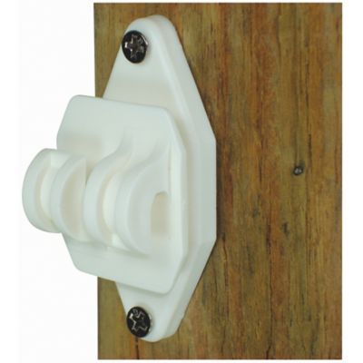 Image showing  Wood Post Nail-On Insulators for Hi-Tensile Wire, White, 25-Pack