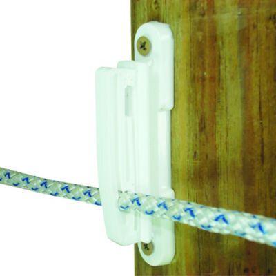 Image showing  2 in. Wood Post Polytape Nail-On Insulators, White, 25-Pack