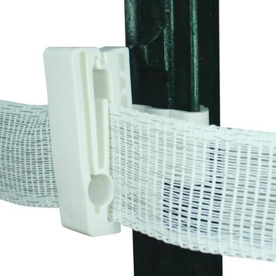 Field Guardian 2 in. T-Post Polytape or 3/8 in. Rope Insulators, White, 25 pk.