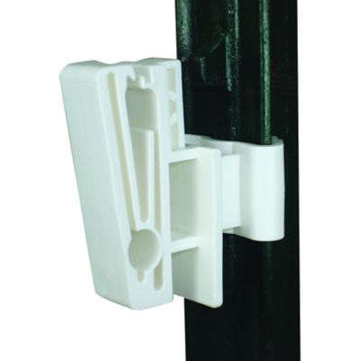 Image showing  2 in. T-Post Polytape or 3/8 in. Rope Insulators, White, 25-Pack