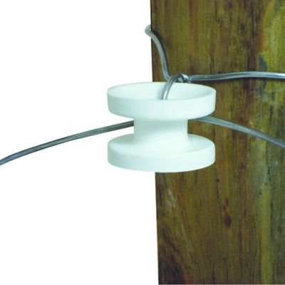 Field Guardian Wood High Strain Corner Insulators, White, 10-Pack