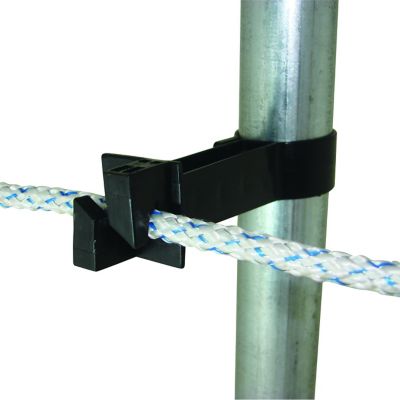 Field Guardian Pipe Clamp Insulators, Black, 10-Pack