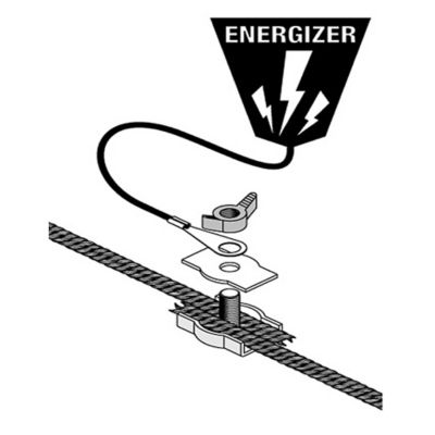 Image showing  1/4 in. Polyrope to Energizer Electric Fencing Connector