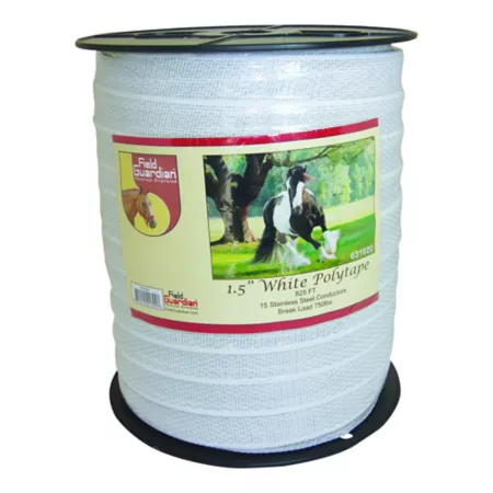 Field Guardian Reinforced Polytape Electric Fence 825 ft x 900 lb 1.5 in Width White Electric Fence Wire & Tape