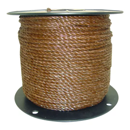 Field Guardian 656 ft x 990 lb 1/4 in Wide Polycord Electric Fence Brown Electric Fence Wire & Tape