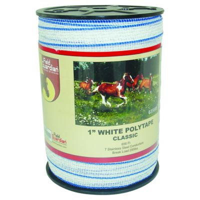 Field Guardian 656 ft. x 175 lb. Classic Polytape Electric Fencing, White