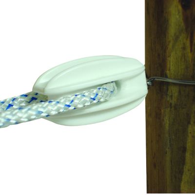 Image showing  Heavy-Duty Tie-On Corner/End Polyrope Insulators, White, 10-Pack