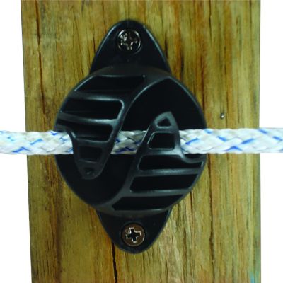Image showing  Wood Post Nail-On Electric Fence Insulators for Isoline and Polyrope, Black, 25-Pack