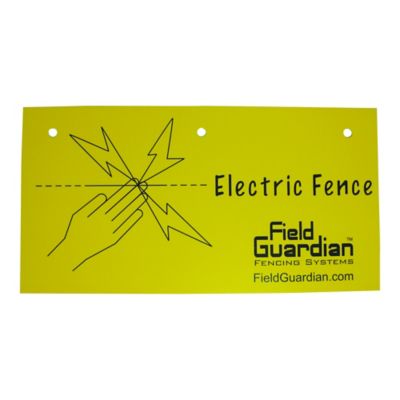 Field Guardian Electric Fence Warning Sign