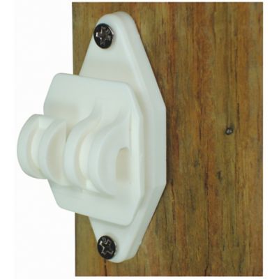 Patriot Wood Post Nail-On Insulators for Hi-Tensile Wire, White, 100 pk.
