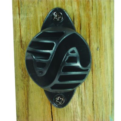 Image showing  Wood Post Nail-On Insulators for Polyrope, Black, 10-Pack