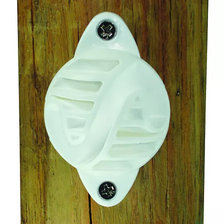 Field Guardian Nail-On Wood Post Insulators White Polycord 12-Pack Electric Fence Insulators