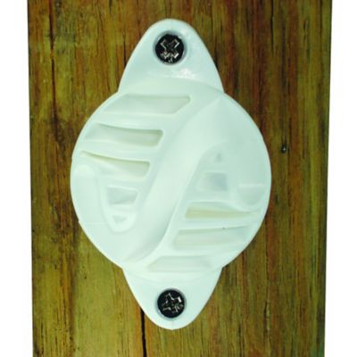 Image showing  Wood Post Nail-On Insulators for Polyrope, White, 12-Pack