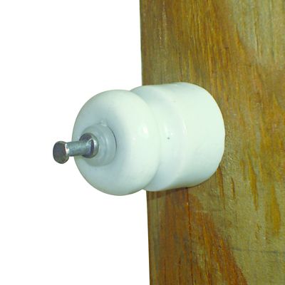 Image showing  Porcelain Insulators with Nails and Washers, 25-Pack