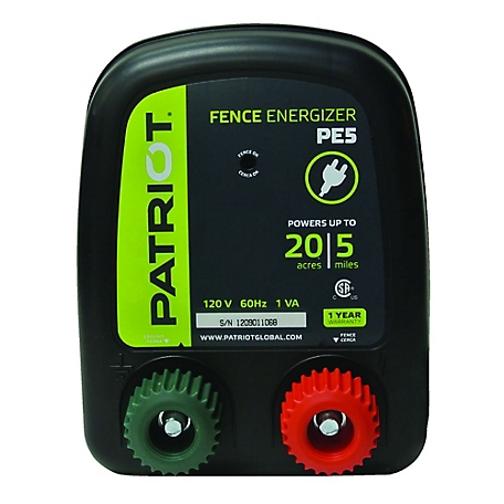 Patriot PE5 Fence Energizer, 0.20 Joule