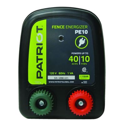 Patriot PE10 Fence Energizer, 0.30 Joule