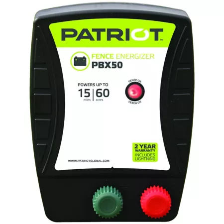 Patriot PBX50 Battery Fence Energizer 0.50 Joule Electric Fence Tools & Accessories