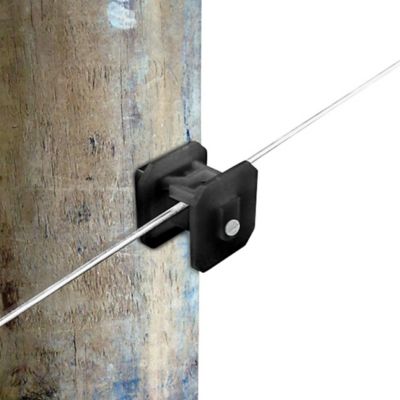 Image showing  Economy Wood Post Square Insulators, Black, 25-Pack