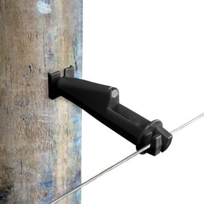 Image showing  5 in. Wood Post Slant Nail Insulators, Black, 25-Pack