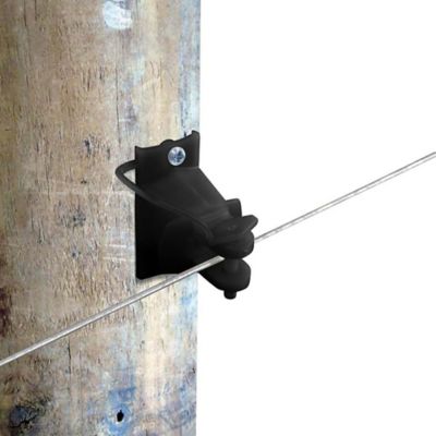 Image showing  Wood Post Pinlock Insulators, Black, 25-Pack