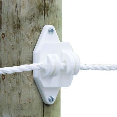 Image showing  Wood Post Jumbo Claw Insulators, White, 25-Pack