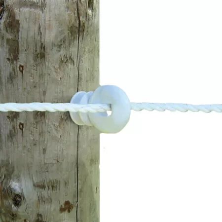 Patriot Jumbo Ring Screw-On Insulators White Pack of 25. Electric Fence Insulators