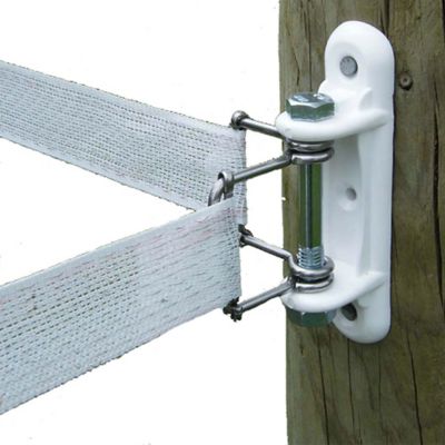 Image showing  Wide Tape Corner/End Strain Insulators, White, 2-Pack