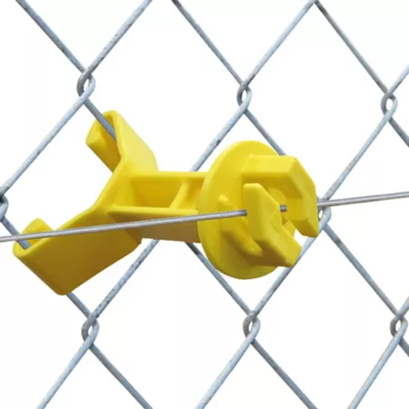 Patriot Chain Link Insulators Yellow Pack of 25. Electric Fence Insulators