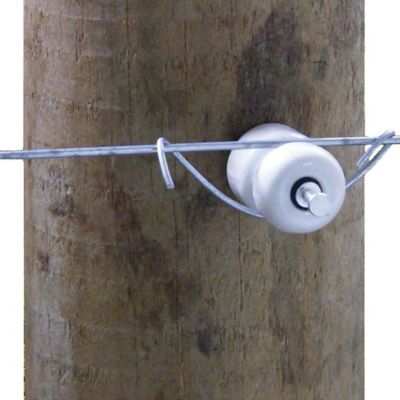 Image showing  Wood Post Porcelain Insulators with Nails, 25-Pack