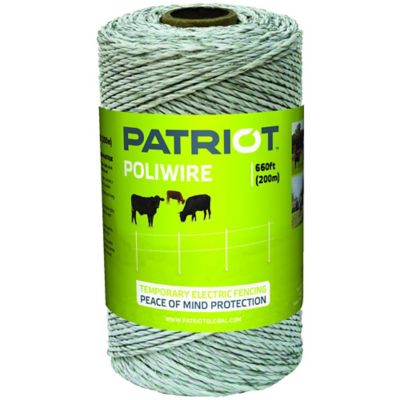 Patriot 660 ft. x 125 lb. Polywire Temporary Electric Fencing, White